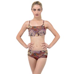 Pinup Floral Layered Top Bikini Set