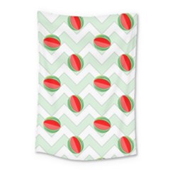 Watermelon Chevron Green Small Tapestry