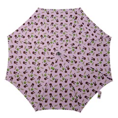 School Girl Pattern Pink Hook Handle Umbrellas (small) by snowwhitegirl