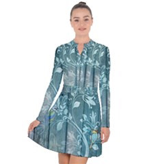 Green Tree Long Sleeve Panel Dress