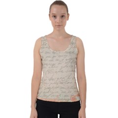 Letter Velvet Tank Top