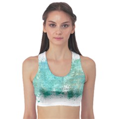 Splash Teal Sports Bra