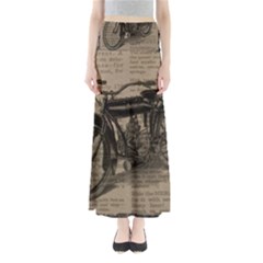 Bicycle Letter Full Length Maxi Skirt