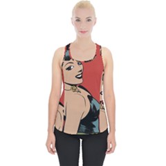 Comic Girl Piece Up Tank Top