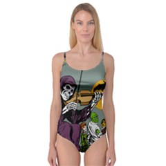 Playing Skeleton Camisole Leotard  by vintage2030