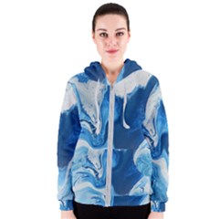 Cobalt Women s Zipper Hoodie by WILLBIRDWELL