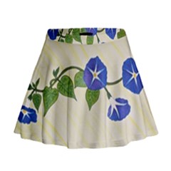 Morning Glory Mini Flare Skirt by lwdstudio