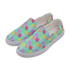 Pastel Rainbow Monstera Women s Canvas Slip Ons by PodArtist