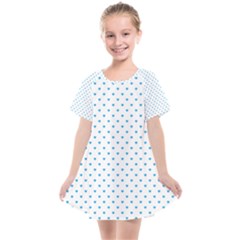 Oktoberfest Bavarian Blue Mini Love Hearts On White Kids  Smock Dress