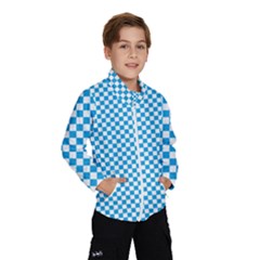 Oktoberfest Bavarian Blue And White Checkerboard Windbreaker (kids) by PodArtist