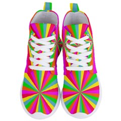 Neon Rainbow Mini Burst Women s Lightweight High Top Sneakers