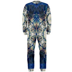 Painted Blue Mandala Flower On Canvas Onepiece Jumpsuit (men) 