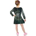 Awesome Creepy Mechanical Skull Kids  Long Sleeve Velvet Dress View2