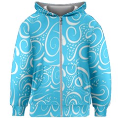 Scribble Reason Design Pattern Kids Zipper Hoodie Without Drawstring