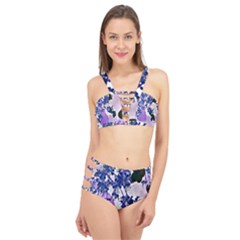 Blossom Bloom Floral Design Cage Up Bikini Set