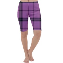 Lilac Plaid Cropped Leggings  by snowwhitegirl