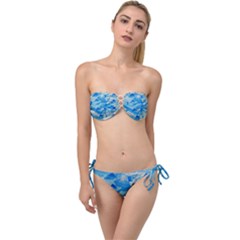 Space Fracture Twist Bandeau Bikini Set