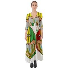 Theconnect Button Up Boho Maxi Dress