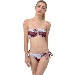 Ruby Pillars Twist Bandeau Bikini Set