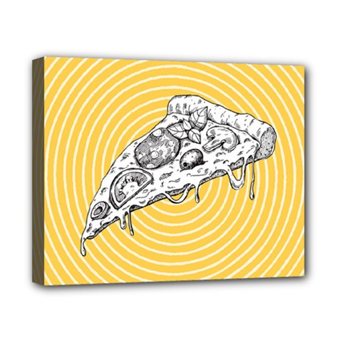 Pop Art Pizza Canvas 10  X 8  (stretched) by Valentinaart