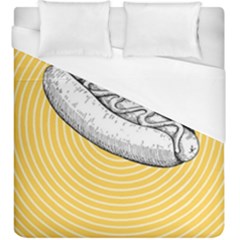 Pop Art Hot Dog Duvet Cover (king Size) by Valentinaart