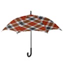 Smart Plaid Warm Colors Hook Handle Umbrellas (Medium) View3