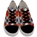 Smart Plaid Warm Colors Men s Low Top Canvas Sneakers View1