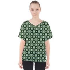 Soccer Ball Pattern V-neck Dolman Drape Top by dflcprints