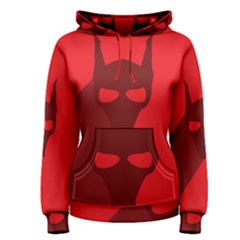 Skull Alien Species Red Character Women s Pullover Hoodie by Nexatart