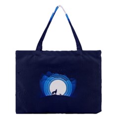 Month Full Moon Wolf Night Medium Tote Bag by Nexatart