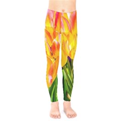 Festival Of Tulip Flowers Kids  Legging by FunnyCow