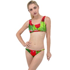 Red Tulip Flowers, Sunny Day The Little Details Bikini Set by FunnyCow