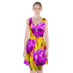 Violet Tulip Flowers Racerback Midi Dress by FunnyCow