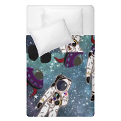 Astronaut Space Galaxy Duvet Cover Double Side (single Size) by snowwhitegirl