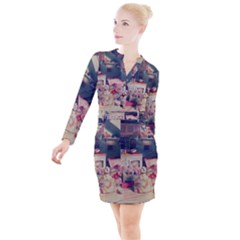 Caravan Button Long Sleeve Dress