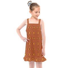 Bold  Geometric Yellow Circles Sm Kids  Overall Dress