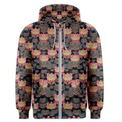 Heavy Metal Meets Power Of The Big Flower Men s Zipper Hoodie by pepitasart