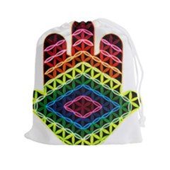 Hamsa Drawstring Pouch (xxl) by CruxMagic