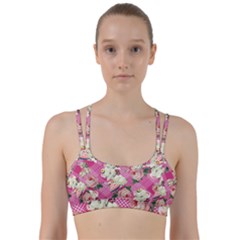 Retro Pets Plaid Pink Line Them Up Sports Bra by snowwhitegirl