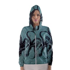 Vintage Octopus  Hooded Windbreaker (women)