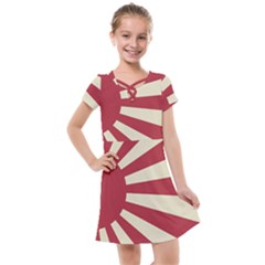 Rising Sun Flag Kids  Cross Web Dress by Valentinaart