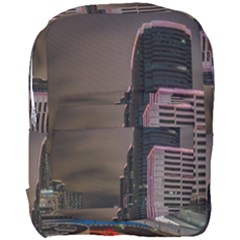 Hong Kong At Night Skyline Full Print Backpack by Nexatart