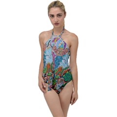 Supersonic Volcano Wizard Go With The Flow One Piece Swimsuit by chellerayartisans