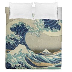 The Classic Japanese Great Wave Off Kanagawa By Hokusai Duvet Cover Double Side (queen Size) by PodArtist