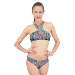 Octopusquad High Neck Bikini Set by chellerayartisans