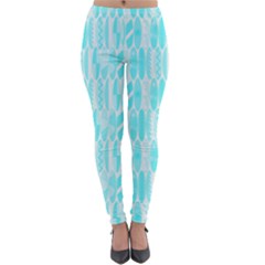 Aqua Blue Colored Waikiki Surfboards  Lightweight Velour Leggings by PodArtist