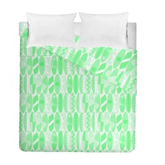 Bright Lime Green Colored Waikiki Surfboards  Duvet Cover Double Side (full/ Double Size)