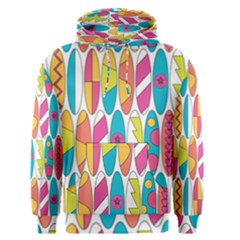 Mini Rainbow Colored Waikiki Surfboards  Men s Pullover Hoodie by PodArtist