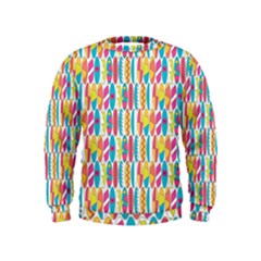 Rainbow Colored Waikiki Surfboards  Kids  Sweatshirt by PodArtist