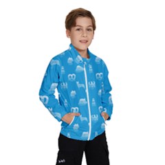 Oktoberfest Bavarian October Beer Festival Motifs In Bavarian Blue Windbreaker (kids) by PodArtist